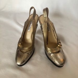Oscar de la Renta Snakeskin Heels, 8.5